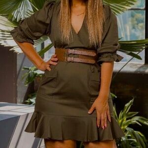 L'atiste by amy Army green dress